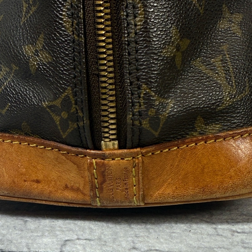 Louis Vuitton Alma Brown Monogram Leather Canvas Handbag - Picture 12 of 16